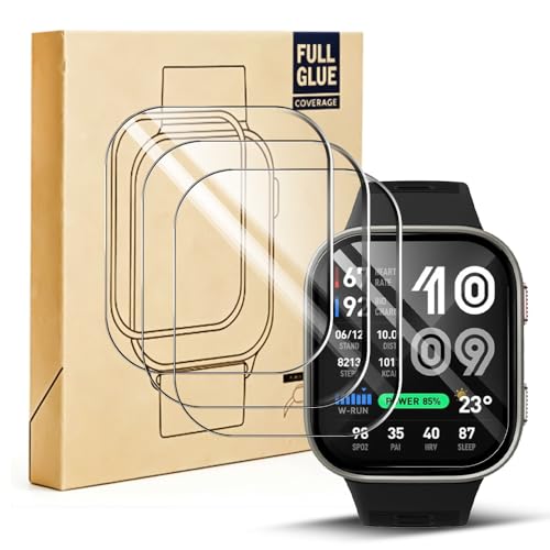 �y2026�V�o��z(3������)For Amazfit Bip Max �X�}�[�g�E�H�b�` �t�B���� �yHNWEIWEI�z 9H ����0.3mm �Ή� ���˒ጸ �w��ጸ ���{�� �S�ʕی� �ώw�� ������ �����ߗ� Amazfit Bip Max 2.07�C��