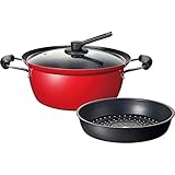 和平フレイズ ふきこぼれにくい 両手鍋 24cm 蒸し目皿付 IH・ガス対応 にこみーな RB-1699