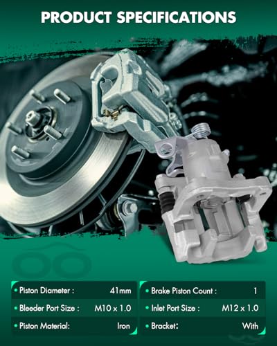 Image of SCITOO Rear Left Brake Caliper With Bracket 19B2575 Compatible For Audi TT Quattro 2000-2006 For Volkswagen For Jetta 2000-2005 For Volkswagen For Jetta City 2007-2009