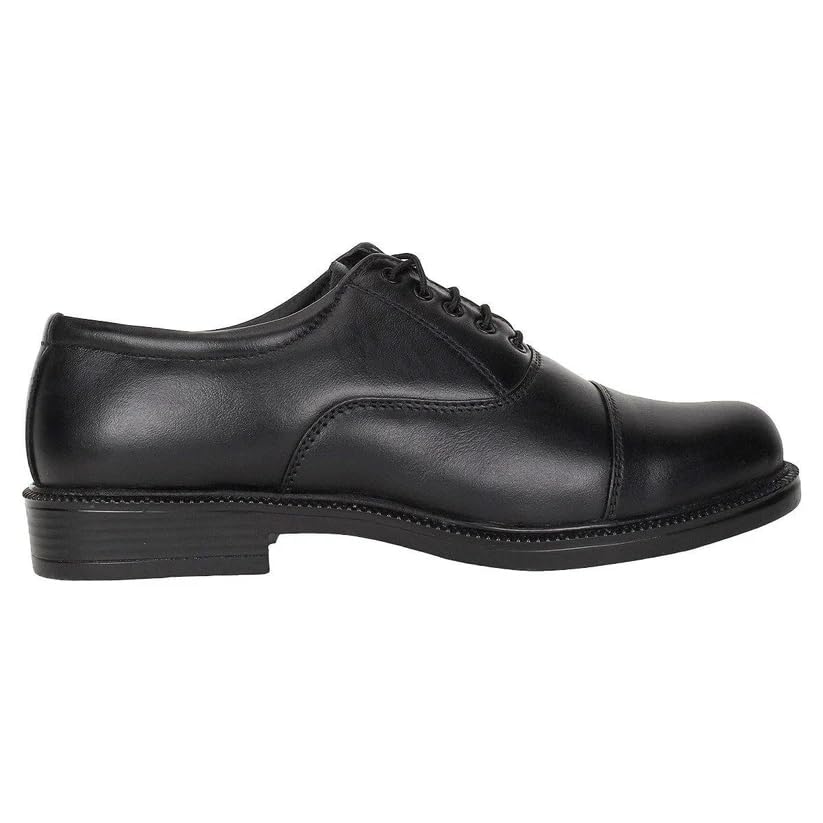 Men's Genuine Leather Police Oxford Shoes, Black Formal Uniform Dress Shoes for Parade and Service| Police Uniform Shoes-picture-11