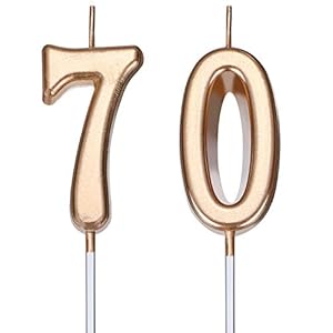 BBTO 70. Geburtstag Kerzen Kuchen Nummer Kerzen Alles Gute zum Geburtstag Kuchen Kerzen Topper Dekoration für Geburtstag…