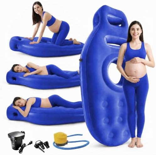 Inflatable Tummy Nest Pregnancy Pillow with Belly Hole, Extra Wide & Tall