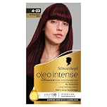 Schwarzkopf Oleo Intense Permanent Oil Colour 4-23 Burgundy Red Hair Dye, 100% Grey Coverage, Conditioner with HaptIQ System, Long-Lasting Colour, Ammonia Free Hair Dye
