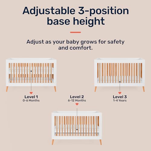 Image of Growgether APEX 4-in-1 Convertible Baby Crib, Premium Pinewood & LVL, Certified BS EN 716, Converts to Toddler Bed /Daybed /Sofa, 3-Level Adjustable Height, 0 to 4 Yr, Safety Rail | 1 Yr Warranty
