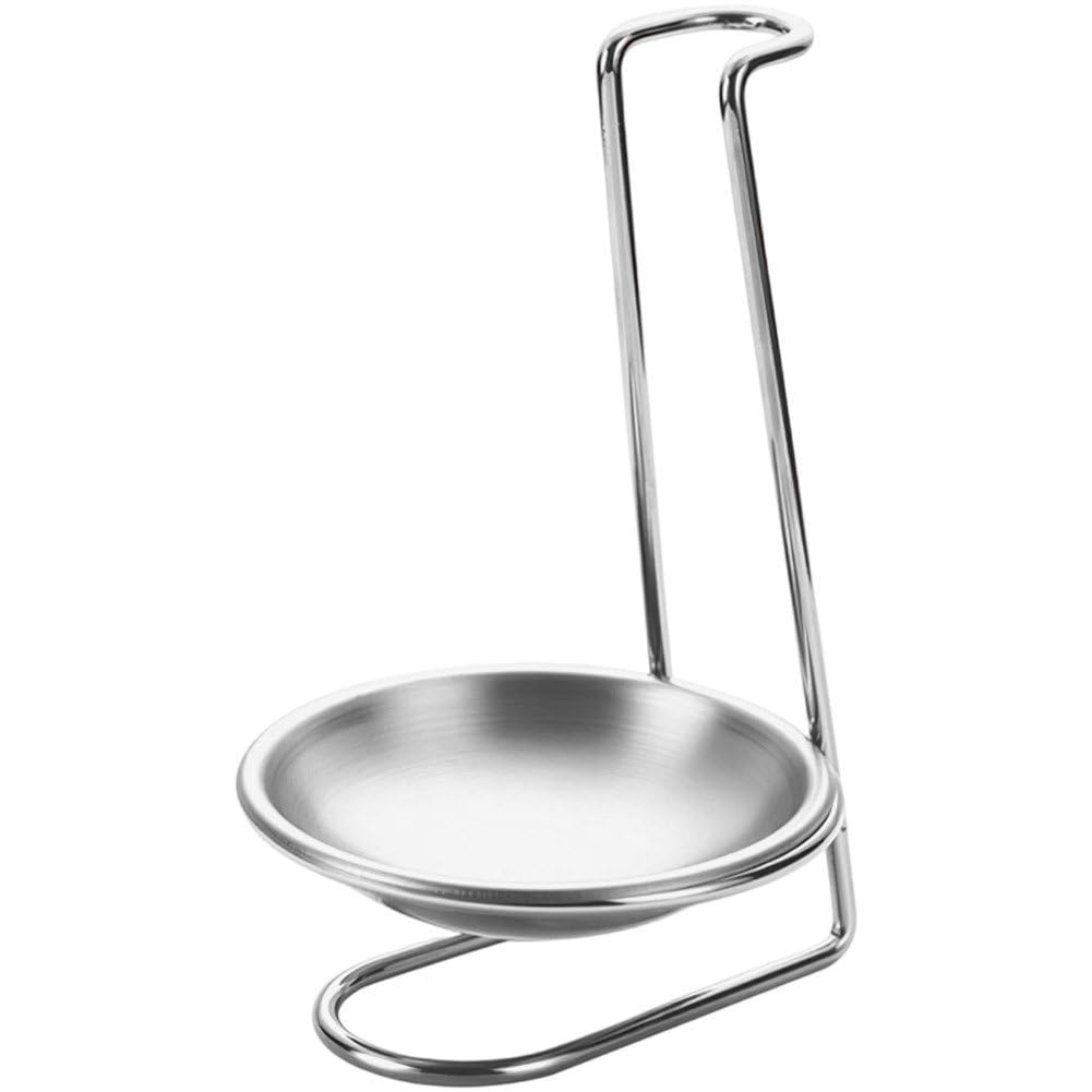 Fopytu Vertical Spoon Rest Stainless Steel Ladle Rack Spoon Holder Scoop Holder Cooking Utensils Bracket Home Kitchen Tool