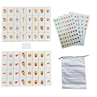 Einfache Verpackung, 65 Blöcke 30mm Seaside Stil Escape Game ABS Plastik Mahjong Stil, Seaside Stil Escape Spiel Legespiel für Kinder, Escape Blöcke, mit DIY-PVC-Aufklebern-DREI zusätzliche Aufkleber