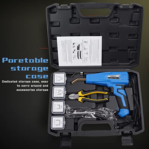 Merwof Plastic Welder Kit, Powerful 100W Plastic Welding Tip Soldering Tool, 110V Car Bumper Repair Hot Stapler Gun With 400Pcs Hot Staples & Smoothing Tip(Blue) #TOP5