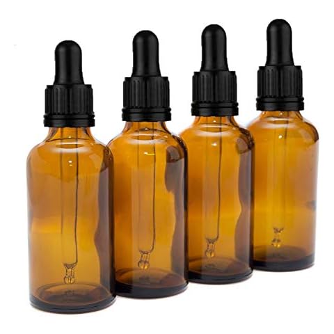 Aura 50ml Amber Glass Bottles with Glass Pipettes - Pack of 4 Cover