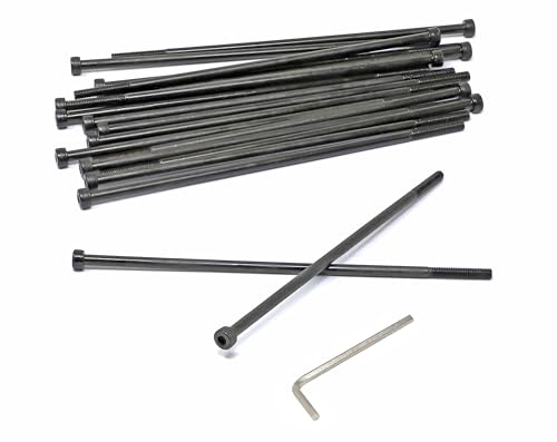 Image of iexcell 20 Pcs M4 x 140mm Partially Threaded Thread Pitch 0.7 mm Alloy Steel 12.9 Grade Hex Socket Head Cap Screws Bolts Kit, Black Oxide Finish