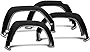IKON MOTORSPORTS Fender Flares Compatible With 2014-2022 Toyota 4Runner, Exccept Limited Models, Pocket Rivet Style Unpainted Black Bolt-on Wheel Guard PP