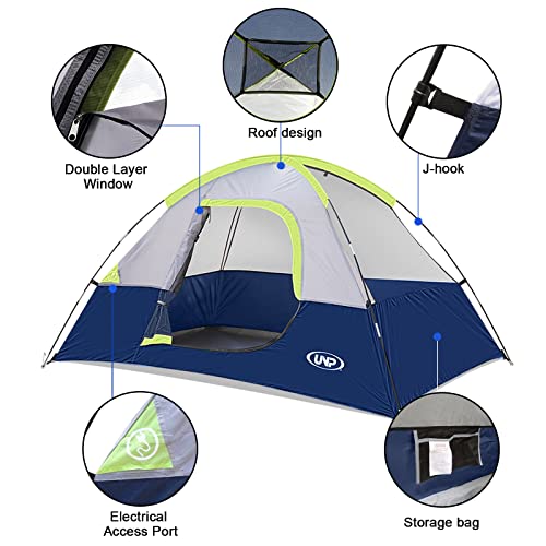 Image of Camping Tent 2-4 Person, Waterproof Windproof Tent with Rainfly Easy Set up-Portable Dome Tents for Camping