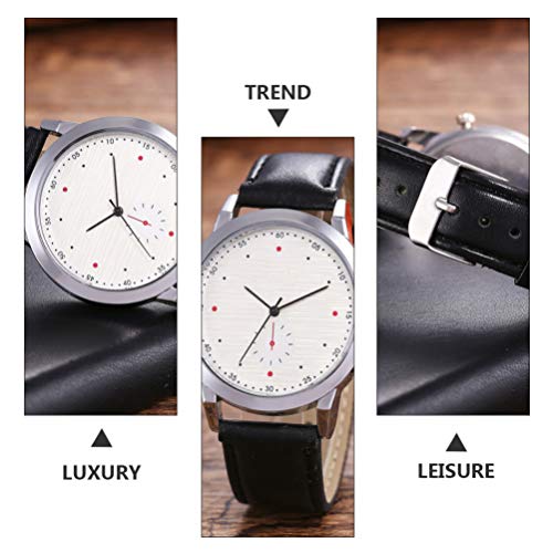 VILLCASE Relógio de Pulso Masculino Moda Retrô Luxo Couro Relógio Personalidade Negócio Relógio Quar