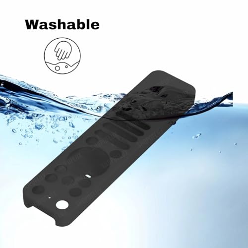 Image of Silicone Tv Remote Cover Compatible with LG Smart TV Remote LG MR25GA Full Wrap Protective Case with Lanyard [Remote NOT Included] (Black)