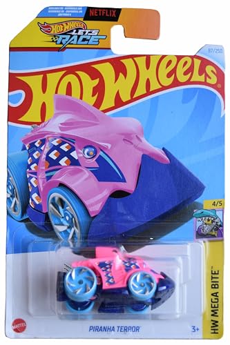 Hot Wheels Piranha Terror HW Mega Bite Pink 87/250 miniatura 1