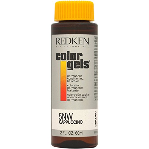 REDKEN Color Gels Permanent Conditioning Hair Color for Unisex 5NW Cappuccino, 2 Fl Oz