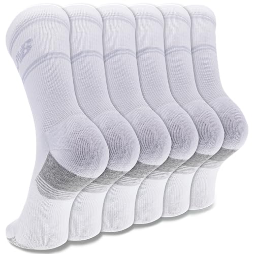 New Balance Unisex-Adult's Men's and Women's Performance Cushioned Crew Socks-6 & 12 Pairs-Moisture Wicking2