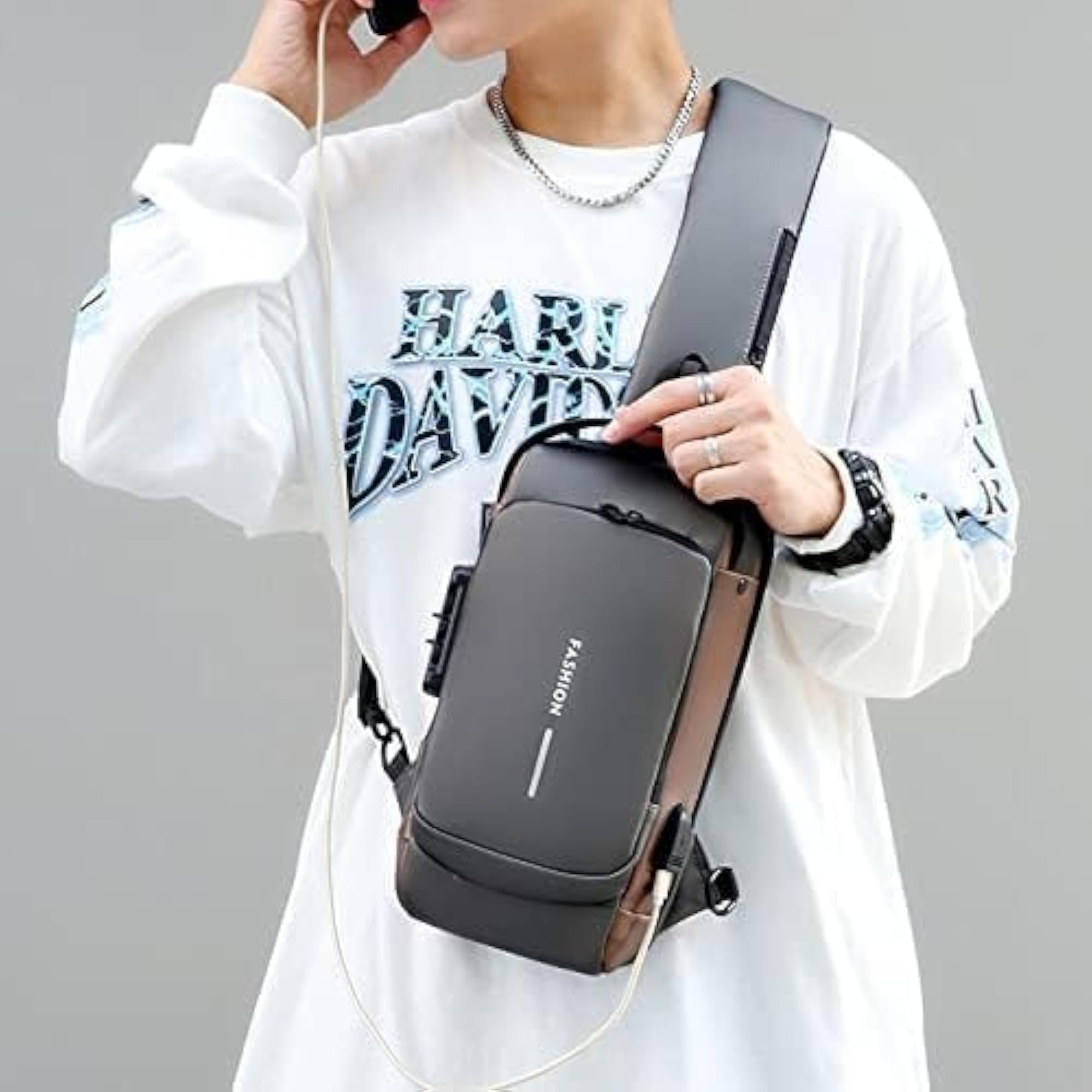 Waterproof Polyester Sling Bag for Men & Women