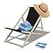 Fiqops Holz Klappstuhl klappbar Gartenliege Abnehmbarem Strandliege für den Garten, Terrasse und Balkon 120 kg max.