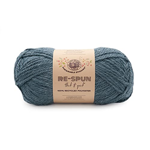 Image of Lion Brand Yarn, Re-Spun Thick & Quick Super Bulky Yarn for Knitting, Crochet, and Crafts, Night Sky, 1 Pack, Soft Fiber for Chunky Blankets, Bulky Throws, and Cozy Sweaters