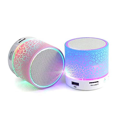 DEFENNA Colorful LED Light-up Mini Bluetooth Speaker (Pink)