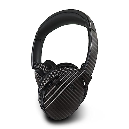Image of MightySkins Carbon Fiber Skin Compatible with Bose QuietComfort 45 Headphones Pinstripe | Protective, Durable Textured Carbon Fiber Finish | Easy to Apply | Made in The USA