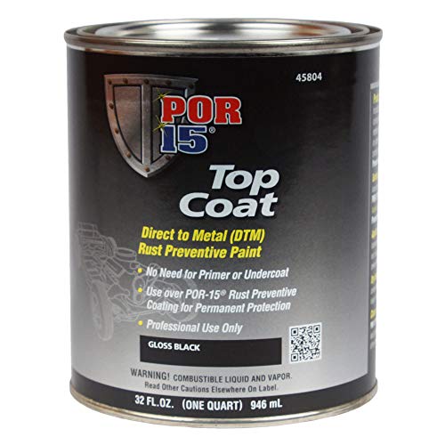 POR-15 Top Coat Paint, Direct to Metal Paint, Long-term Sheen and Color Retention, 32 Fluid Ounces, Gloss Black #1