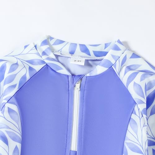 Image of Toddler Girls Long Sleeve Swimsuits Girl Swimwear Little Girls Swimsuits 2 Pieces Toddler Rash Guard Swimsuit Print