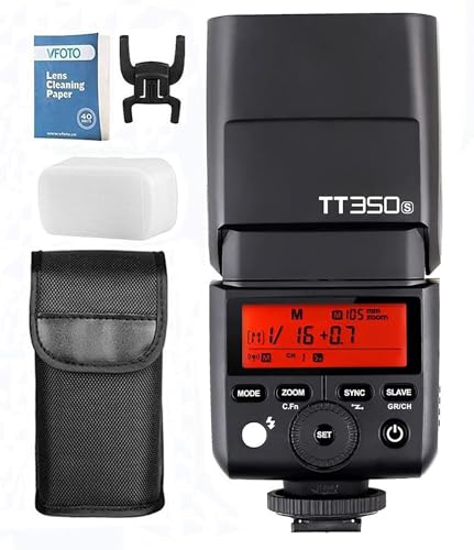 Godox TT350S Mini Flash 2.4G TTL HSS 1/8000S GN36 Inalambrico Cámara Flash para Sony DSLR A7RII A7R A58 A99 ILCE6000L A7II Cámaras(TT350S)