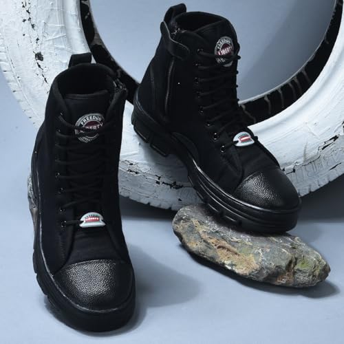 Image of Liberty Freedom Hunter-Z Lacing Safety Shoes for Men | Canvas Sole| Water Resistance |Padded Foam Insole| Comfortable for All Weather | Shock Absorber|