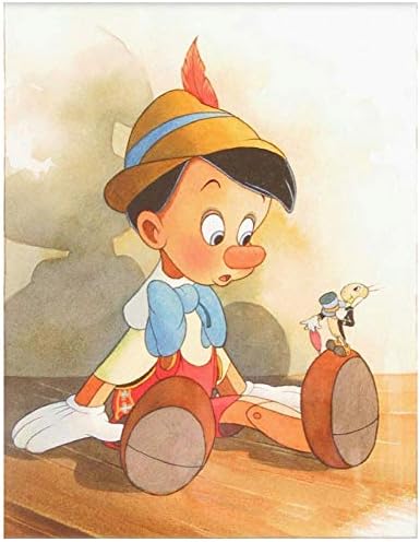 DIY 5D Diamond Painting Kit, 16"X12" Pinocchio Round Full Drill Crystal Rhinestone Embroidery Cross Stitch Arts Craft Canvas for Home Wall Decor Adults and Kids
