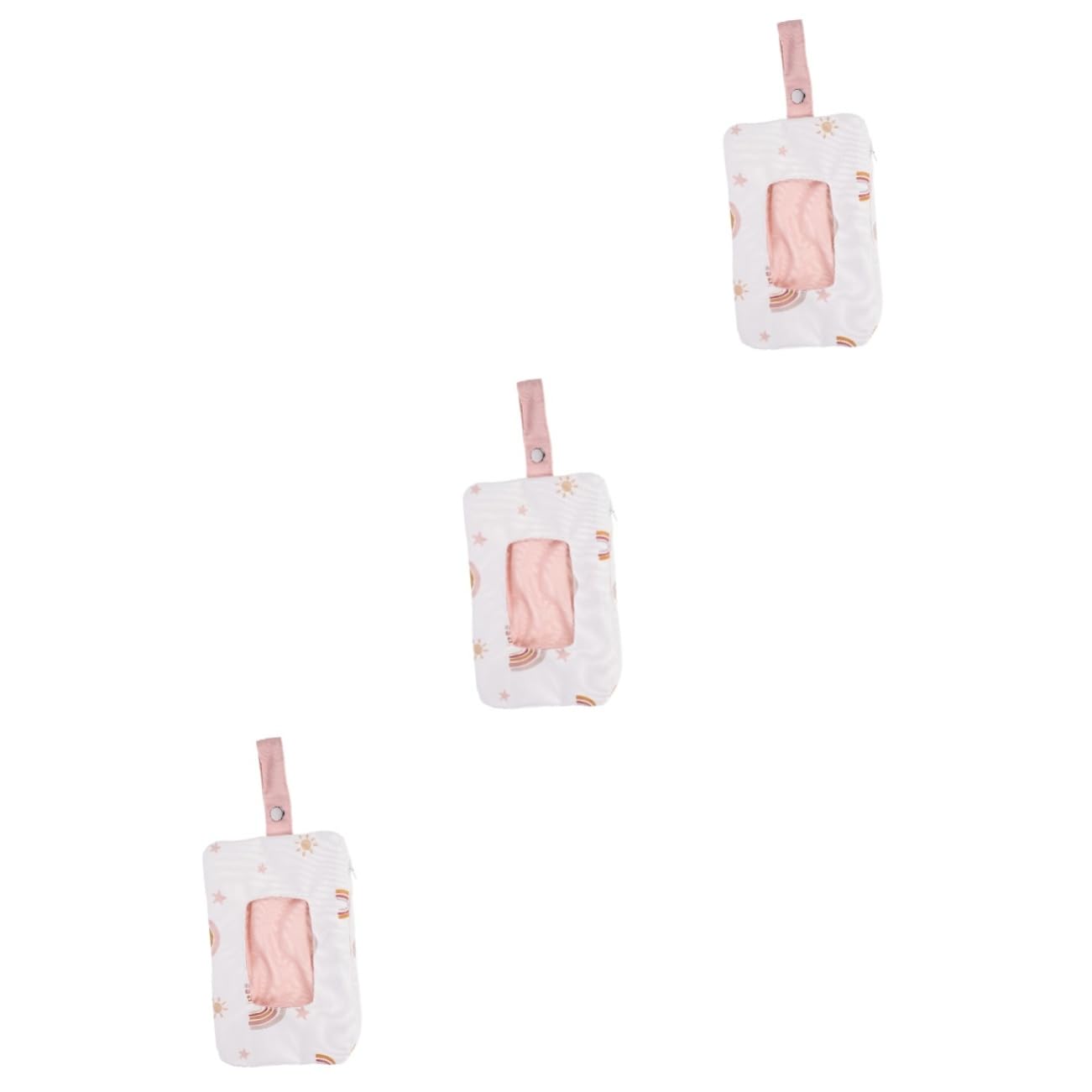 Alipis 3stücke Portable Wipes Container Bag Wiederverwendbare Wickeltuch-dispenser-tasche Praktisches Design Mit Aufhängeschlaufe Für Reisen Für Unterwegs Babyausstattung