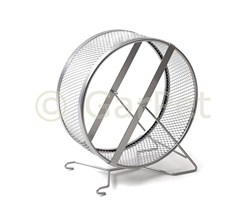 Leises Hamsterrad Aus Metall - Ultra Leise Mit Ständer | Für Hamster, Mäuse, Igel & Kleintiere | 3 Größen