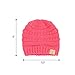 C.C Babies' Winter Knit Plain Cuff Skull Cap Beanie Hat, Solid Candy Pink