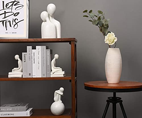 Quoowiit Resin Character Statues Home Decor For Living Room, Abstract Statue Collectible Figurines Home Office Bookshelf Desktop Decor-140 White #TOP6