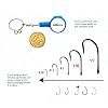 HOOK-EZE Fishing Knot Tying Tool, HOOK-EZE Folding Fishing Pliers, 5-in-1 Saltwater Resistant Multitool with Tungsten Line Cutters