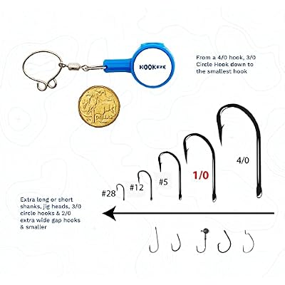 HOOK-EZE Fishing Knot Tying Tool, HOOK-EZE Folding Fishing Pliers, 5-in-1 Saltwater Resistant Multitool with Tungsten Line Cutters