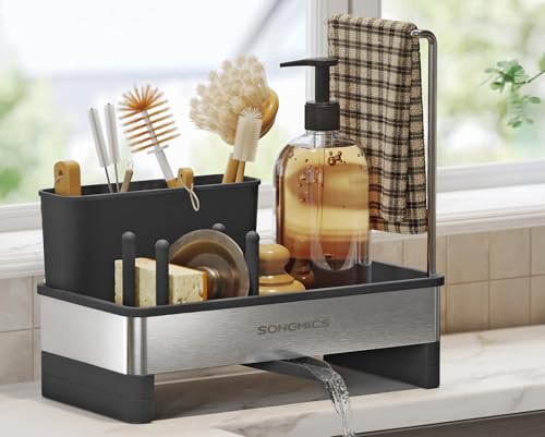 SONGMICS Spülbecken-Organizer, Küchen-Organizer mit Schwammhalter, Spüle Organizer, für...