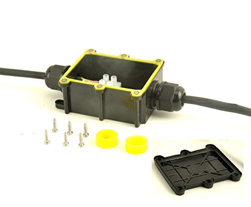 Junction Box Waterproof,Outdoor Junction Box, Waterproof Electrical Junction Box, IP68, 2 Way M20 coaxial Cable Connector Wire Range from 4 to 12mm, Black, 2 PCS. by Yooeoosoolt - Image 4