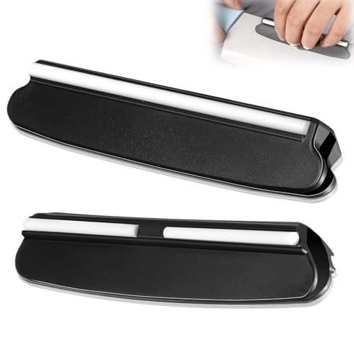 VZU Set di 2 utensili per affilatura a 15 gradi, supporto angolare, affilacoltelli, affilacoltelli manuale, supporto angolare per affilatura per principianti (nero)