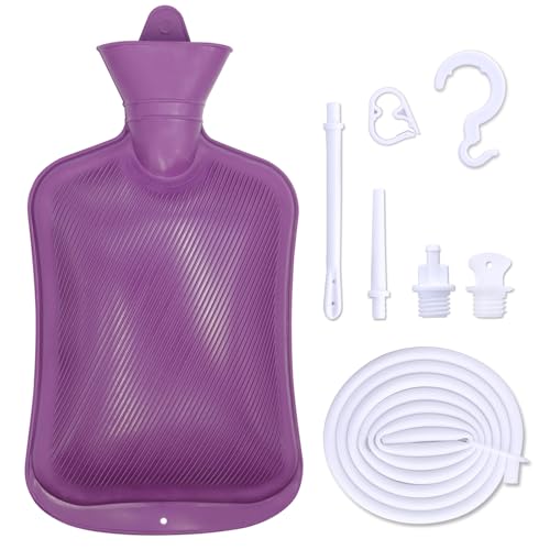 Coffee Enema Bag Kit, Douche Bag Combination Kit for Men and Women 5ft PVC Hose, 2L Capacity Water Colon Detox Cleanse Kit