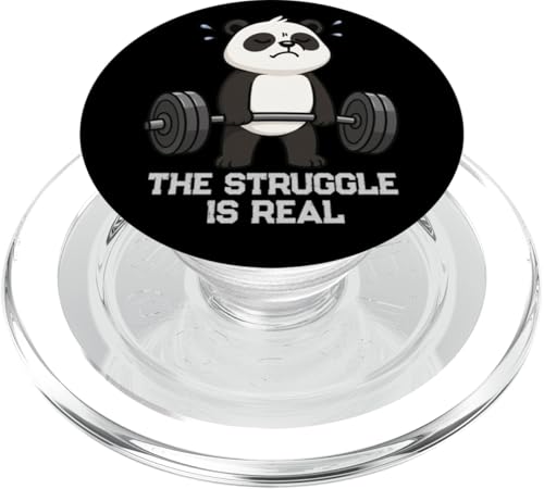 Panda Deadlift Gymrats La lotta è un vero sollevamento Uomini Donne PopSockets PopGrip per MagSafe