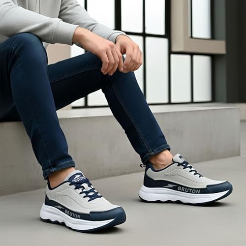 Image of BRUTON Vortex-625 Stylish Casual Shoes for Men | Lightweight Lace-Up Shoes Sneakers for Men