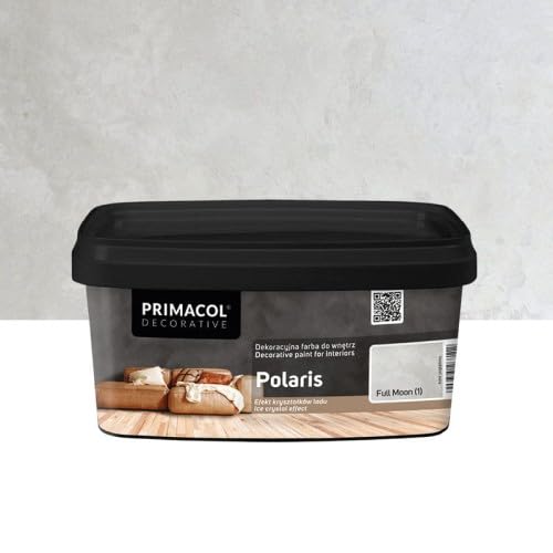 TRANS - PAL Primacol POLARIS Textured Paint for Interior Feature Walls, 1L, Decorative & Decobase Option (FULL MOON 1L)