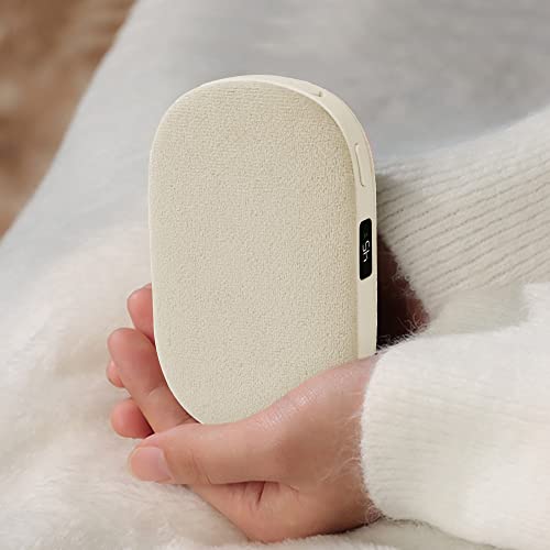 Aedcbaide Chauffe-Mains Rechargeable, Batterie électrique de 10000mAh, Chauffe-Mains de Poche à 3 Niveaux de Chaleur, Chauffe-Mains Portable USB réutilisable, Chaleur Durable Pendant 12 Heures Cover