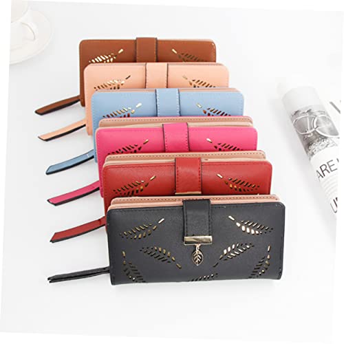 Didiseaon Hollow Leaves Design Pu Leather Wallet Zipper Closure Women Pack Purse for Daily Activities4
