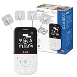 Beurer EM 56 TENS/EMS Digitale, dispositivo di stimolazione 3-in-1 per il sollievo dal dolore senza farmaci tramite stimolazione nervosa elettrica, allenamento muscolare, 22 programmi