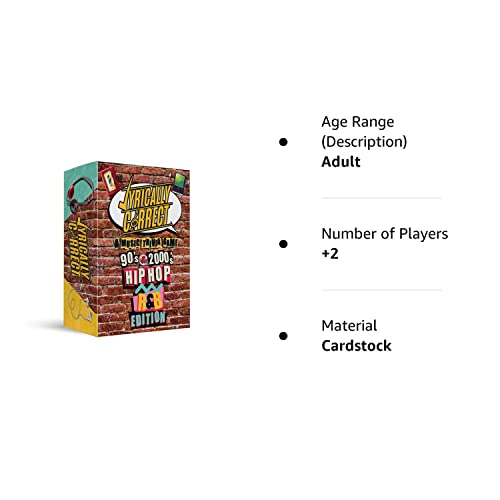 Lyrically Correct 90'S And 2000'S Hip Hop And R & B Music Trivia Card Game |Multi-Generational Family Gatherings, Adult Game Night And Fun Trivia #TOP6