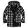 JACKETOWN Chaqueta Leñador Hombre Camisera Forrada para Hombre Capucha a Cuadros de Franela Cremallera Sherpa Trekking Invierno Camisa Franela Actividades al Aire Libre(Gris Oscuro XL)