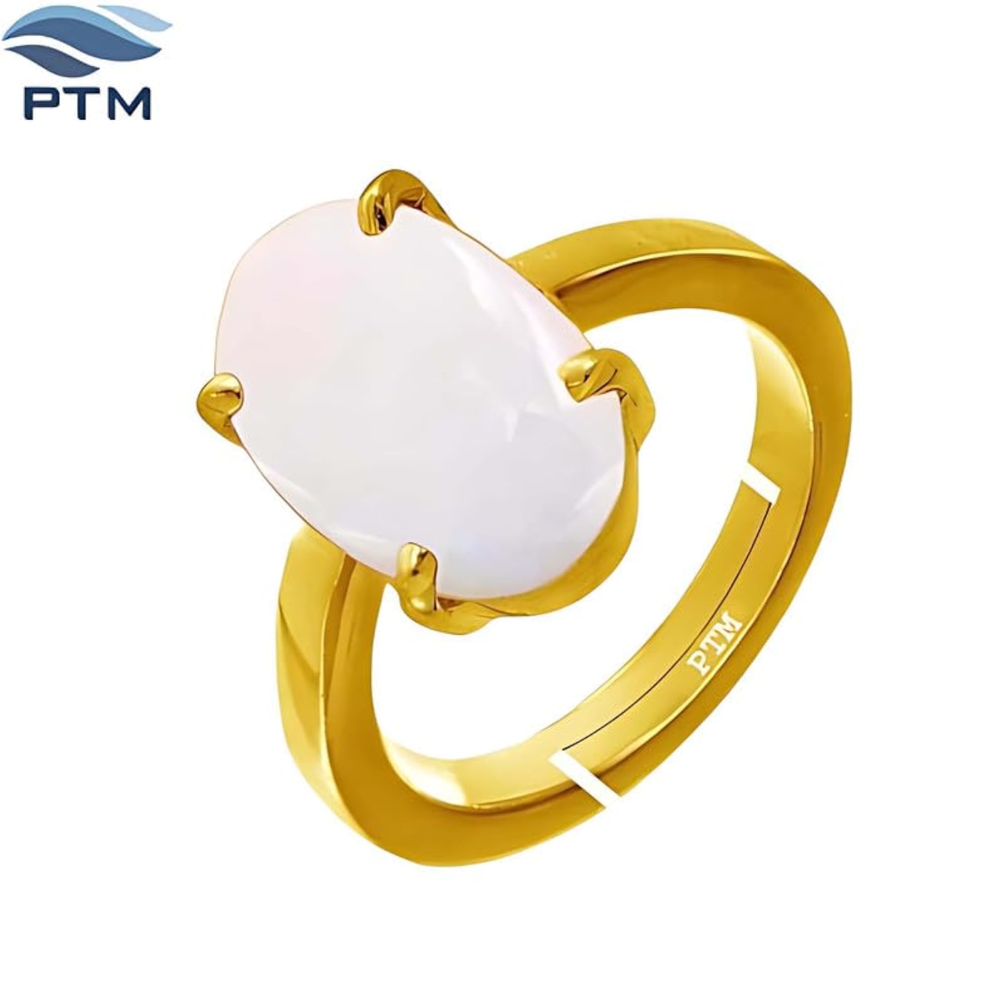 Opal Gold Plated Adjustable Ring, Unisex