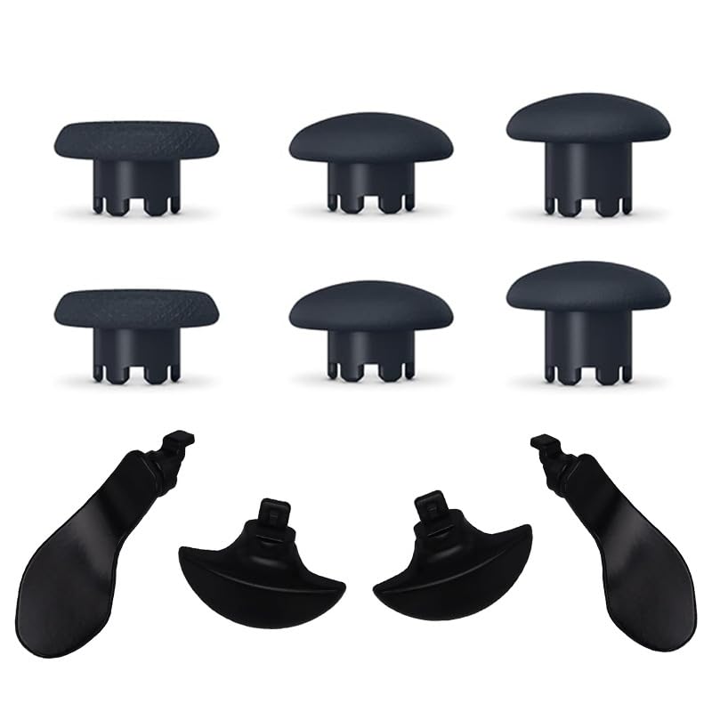 10-in-1 Thumbsticks Caps and Back Paddles for PS5 Dualsense Edge Controller,6PCS Thumbsticks Replacement 4PCS Rear Paddles for PS5 Dualsense Edge Controller (Red)